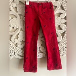 Boy Crimson Reindeer Stretch Corduroy Pant by Janie and jack